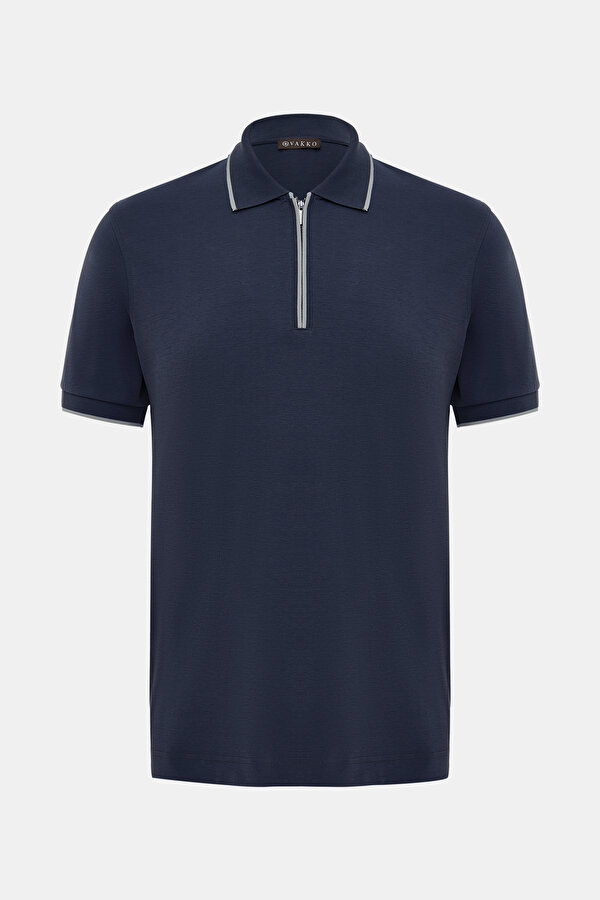 LACİVERT POLO YAKA KISA KOLLU T-SHİRT