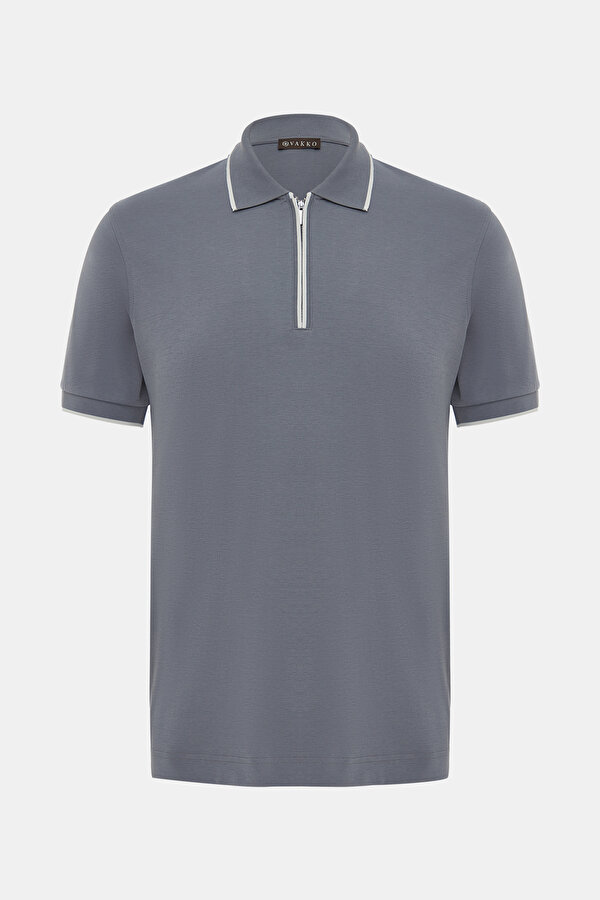 GRİ POLO YAKA KISA KOLLU T-SHİRT 6