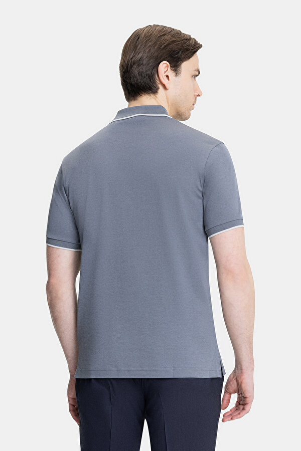 GRİ POLO YAKA KISA KOLLU T-SHİRT 2