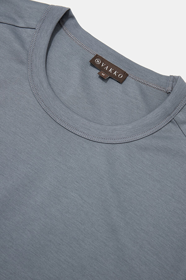 GRİ O YAKA KISA KOLLU T-SHIRT 7