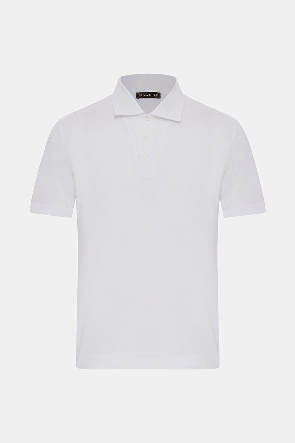 BEYAZ KISA KOLLU T-SHIRT