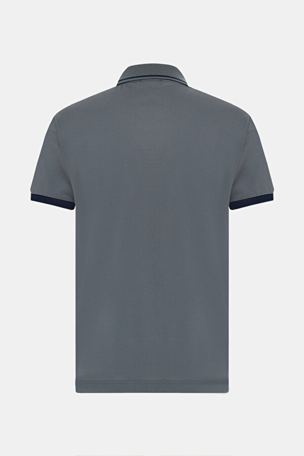 GRİ POLO YAKA KISA KOLLU T-SHİRT 2
