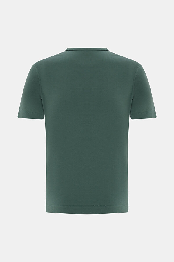 YEŞİL O YAKA KISA KOLLU T-SHIRT 2