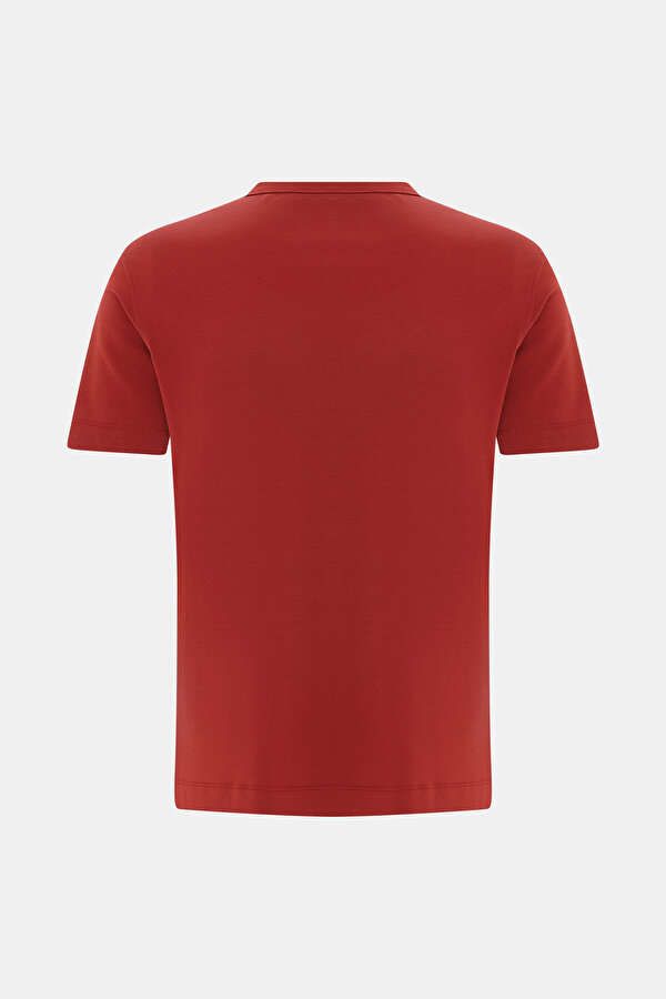 KIRMIZI O YAKA KISA KOLLU T-SHIRT 2