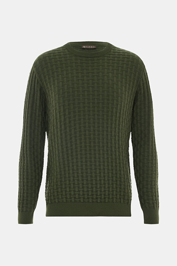 KHAKI BASIC / ROUND NECKLINE TRICOT