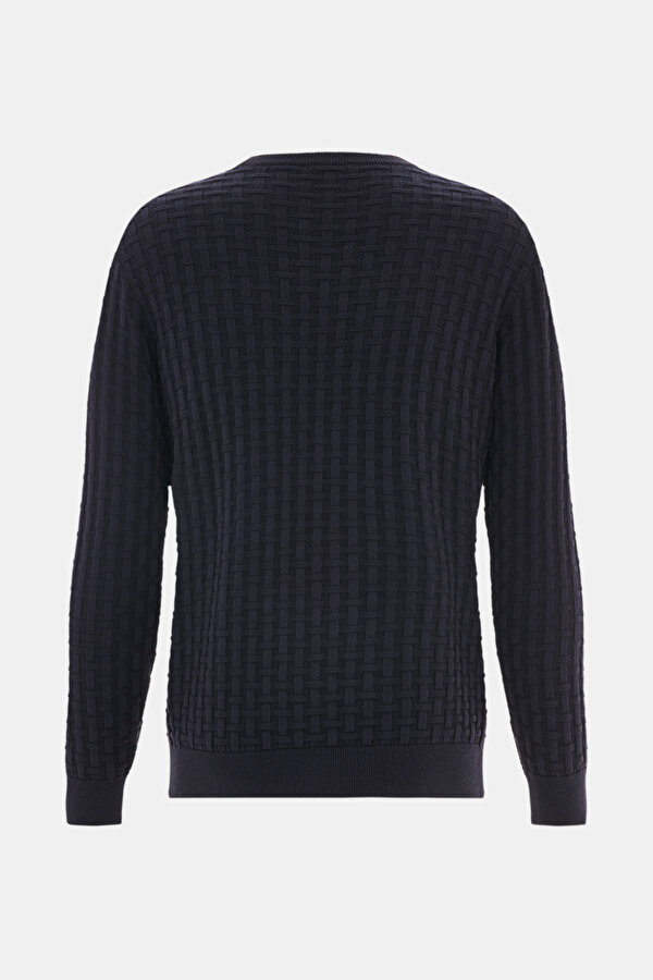 NAVY BLUE BASIC / ROUND NECKLINE TRICOT 2