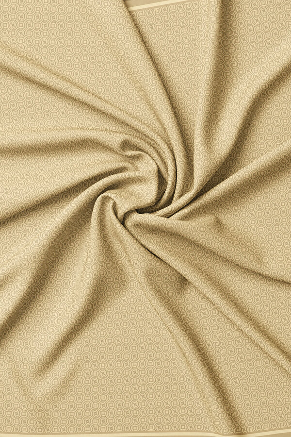 MONOGRAM DESENLİ TWILL İPEK EŞARP 2