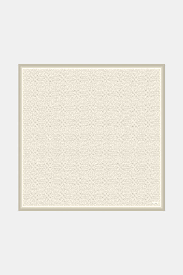 MONOGRAM DESENLİ TWİLL İPEK EŞARP