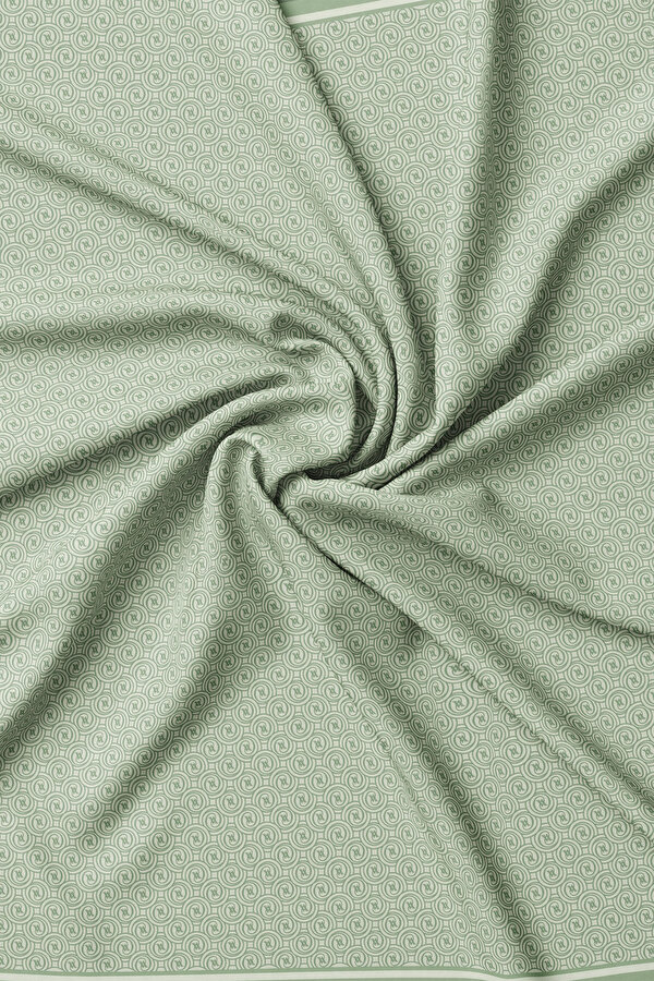 MONOGRAM DESENLİ TWILL İPEK EŞARP 2