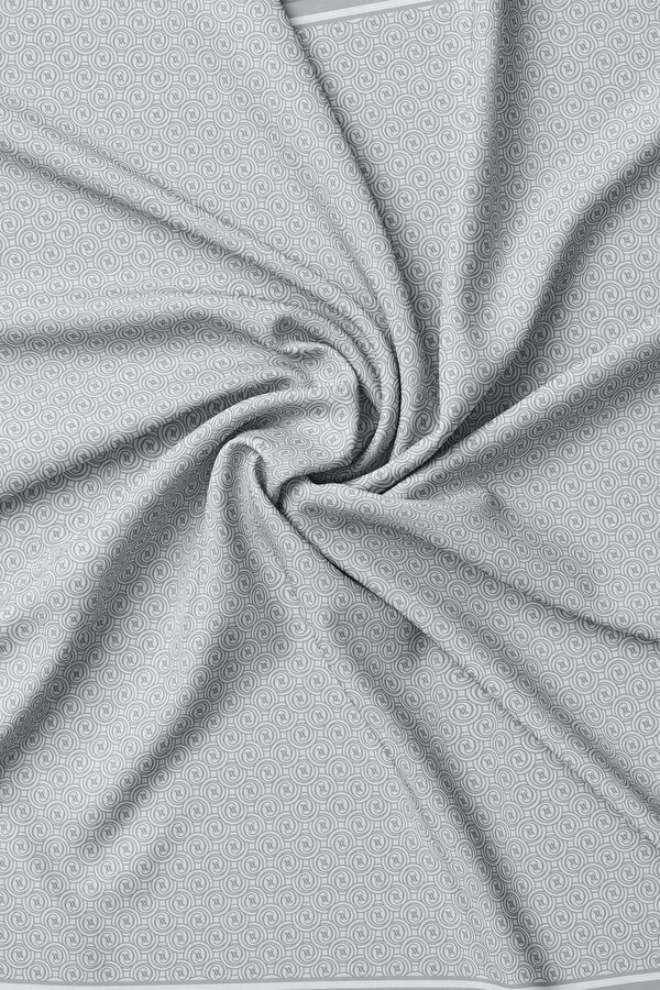 SILVER MONOGRAM TWILL SCARF 2