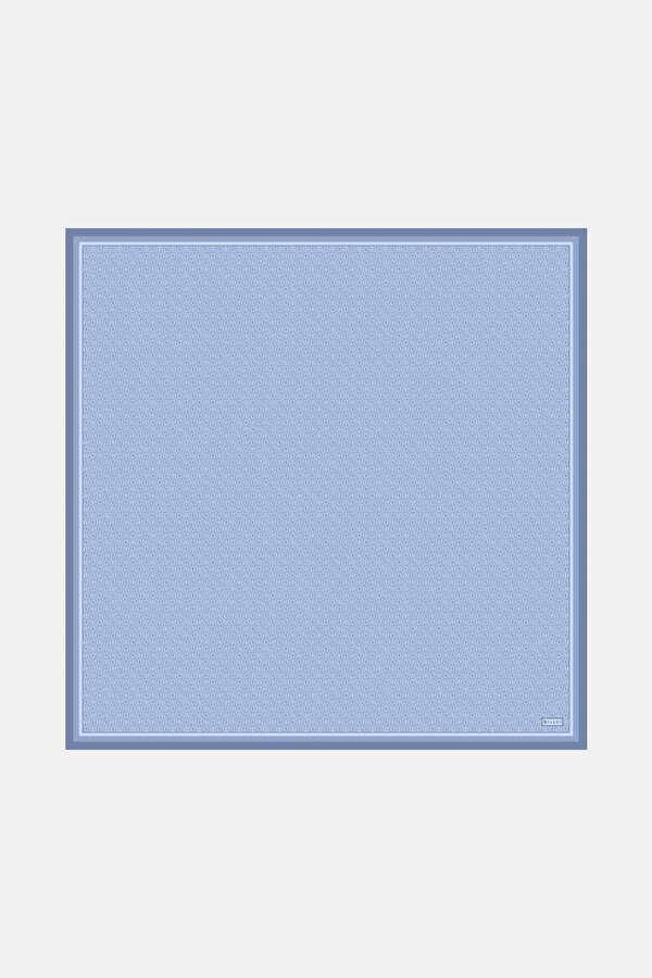 MONOGRAM DESENLİ TWILL İPEK EŞARP