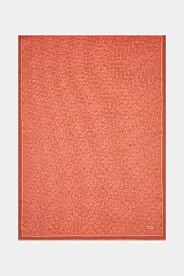 KOYU TURUNCU MONOGRAM TWILL ŞAL