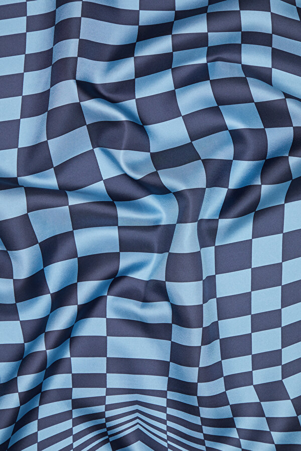 GEOMETRİK DESENLİ TWILL İPEK EŞARP 2