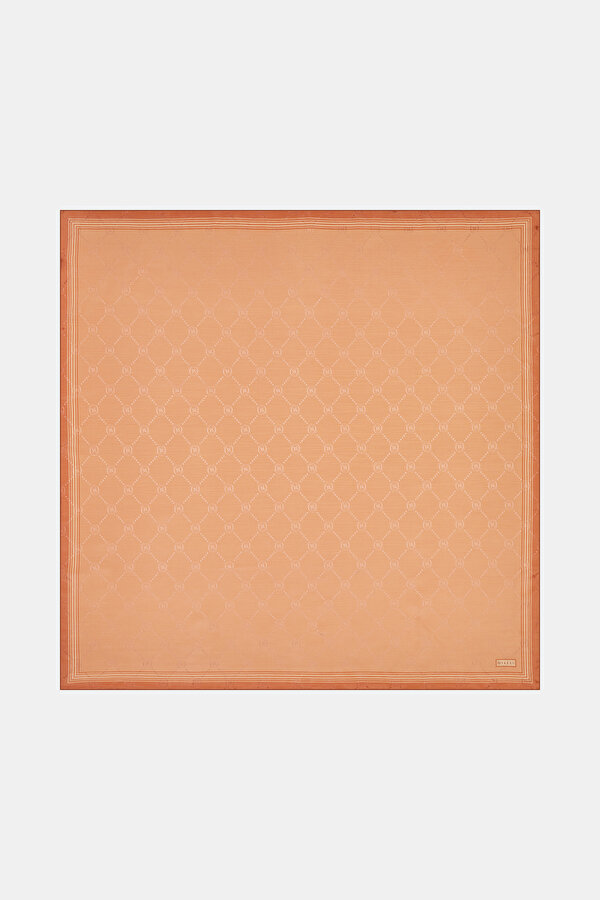 SALMON COTTON/SILK SCARF