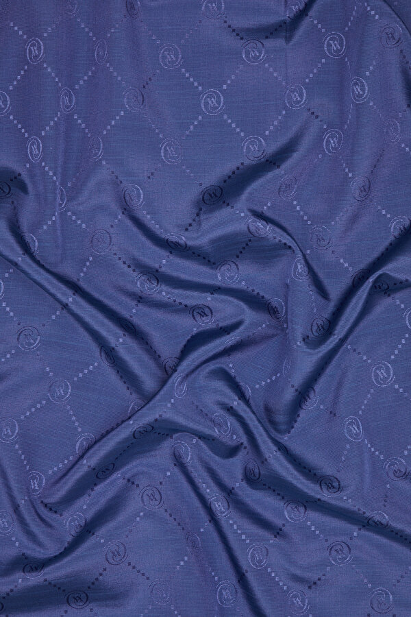 NAVY BLUE COTTON/SILK SCARF 2