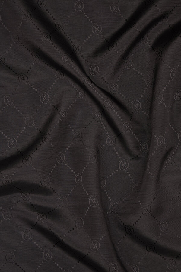 BLACK COTTON/SILK SCARF 2