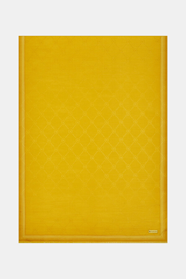 YELLOW COTTON/SILK SHAWL