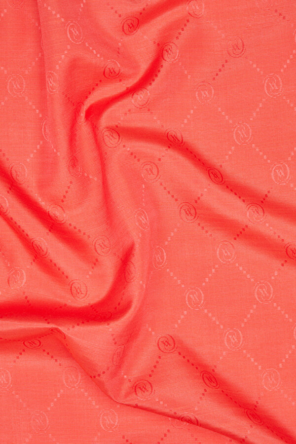 RED COTTON/SILK SHAWL 2