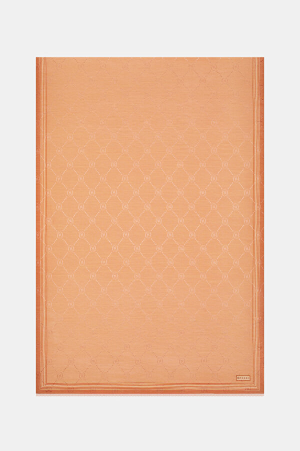 SALMON COTTON/SILK SHAWL
