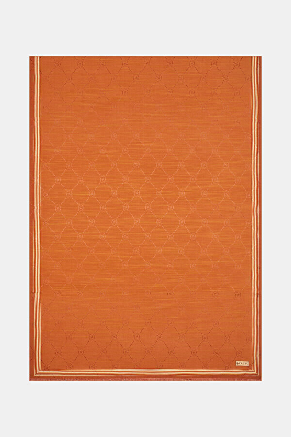 TAN COTTON/SILK SHAWL