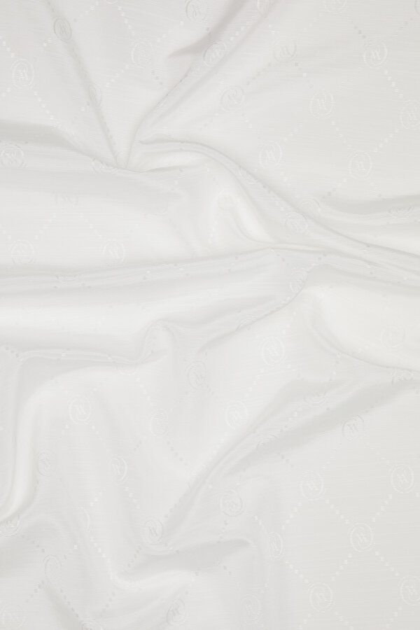 WHITE COTTON/SILK SHAWL 2