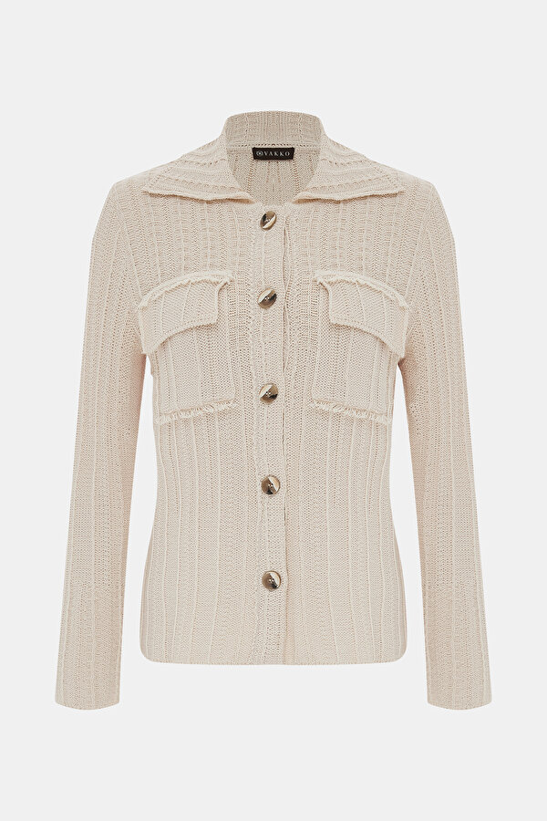 NATURAL POLO NECK JACKET
