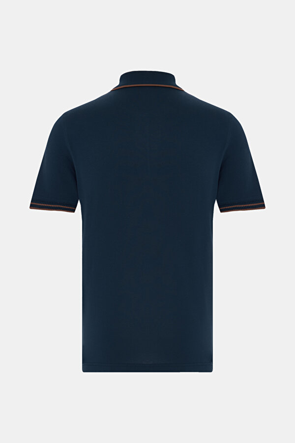 NAVY BLUE POLO NECK SHORT SLEEVE TSHIRT 2
