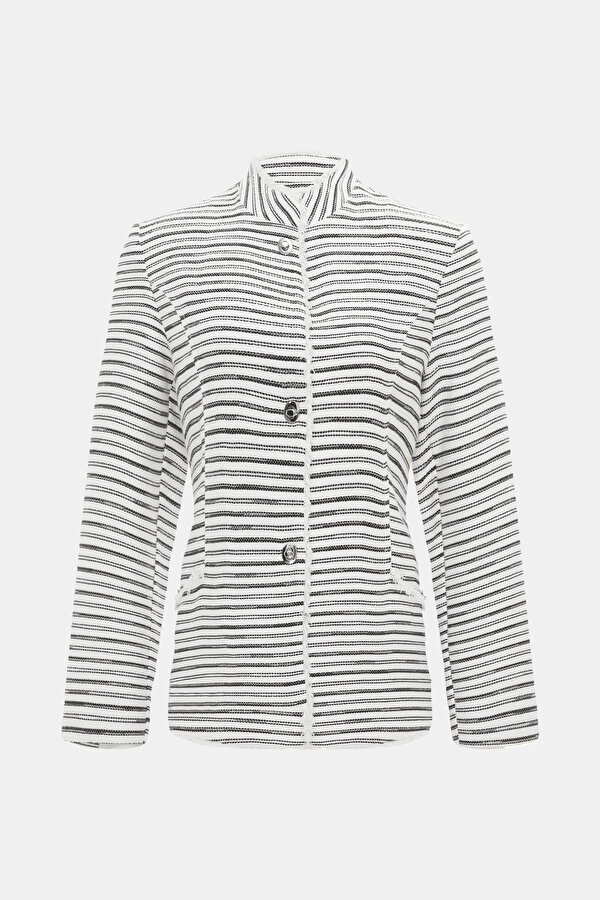 SILVER UPRIGHT COLLAR JACKET 7