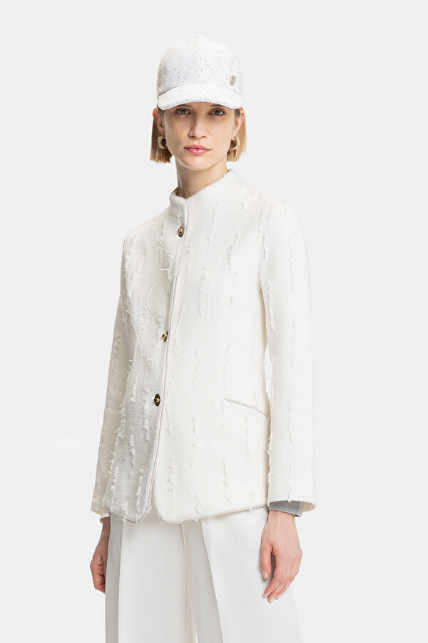 NATURAL UPRIGHT COLLAR JACKET