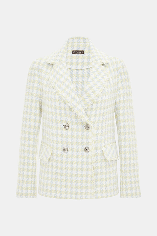 YELLOW SURPLICE NECKLINE (CROSS-OVER NECKLINE) JACKET 7