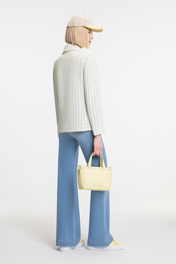 YELLOW SURPLICE NECKLINE (CROSS-OVER NECKLINE) JACKET 6