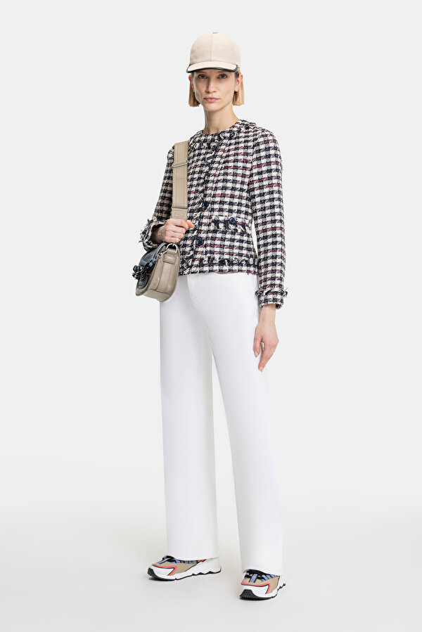 PINK BASIC / ROUND NECKLINE JACKET
