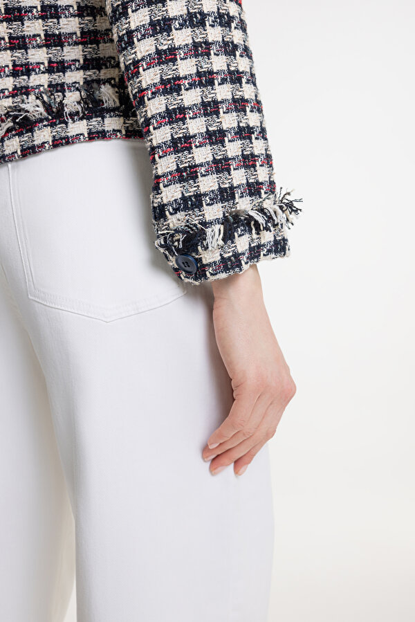 PINK BASIC / ROUND NECKLINE JACKET 7