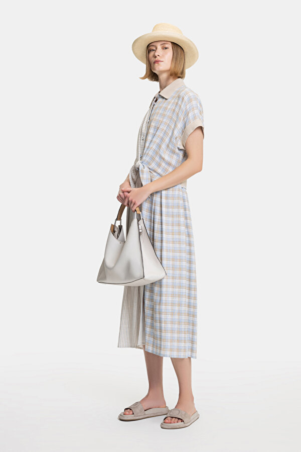ECRU SHORT SLEEVE DRESS 7