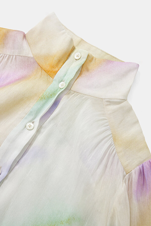 MULTICOLOR 3/4 SLEEVES SHORT DRESS 11