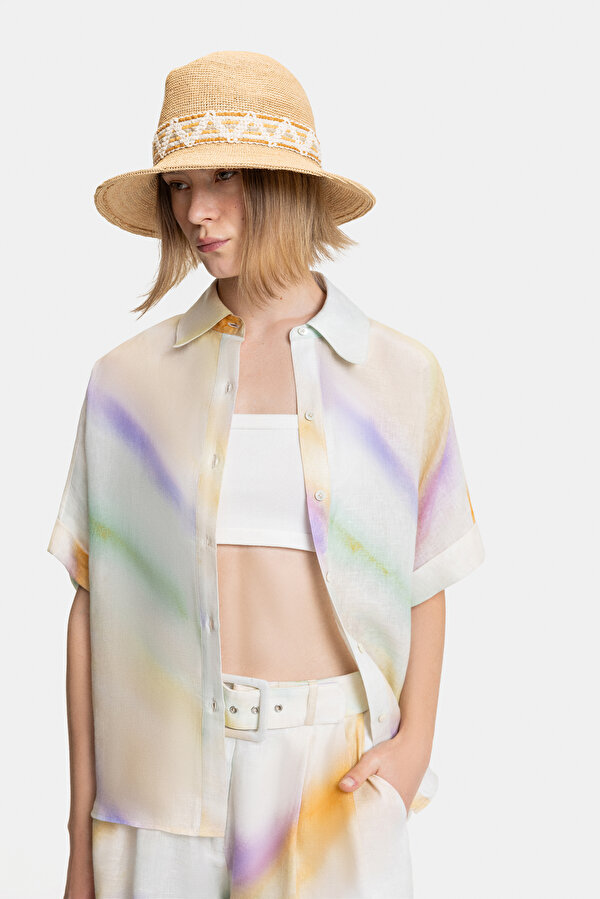 MULTICOLOR OFF THE SHOULDER SHIRT 6