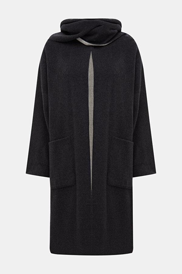 GREY WOOL/CASHMERE REEFER JACKET