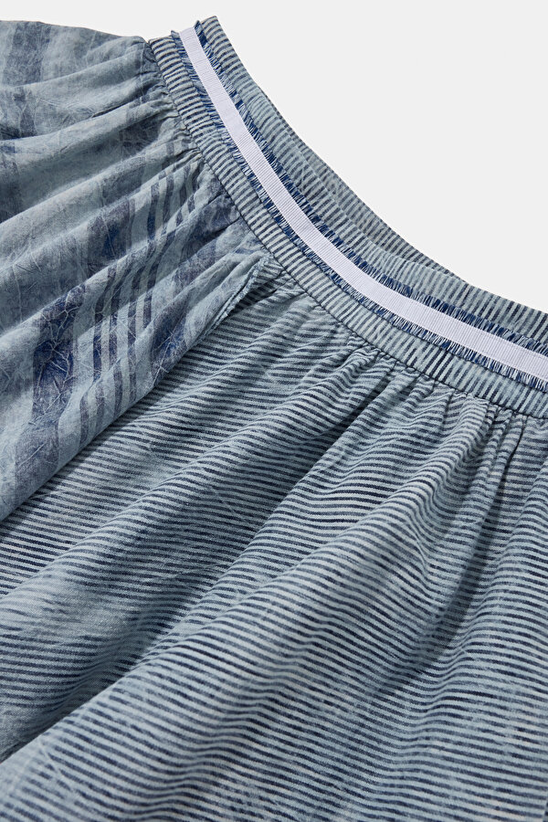 NAVY BLUE STRIPED SKIRT 6
