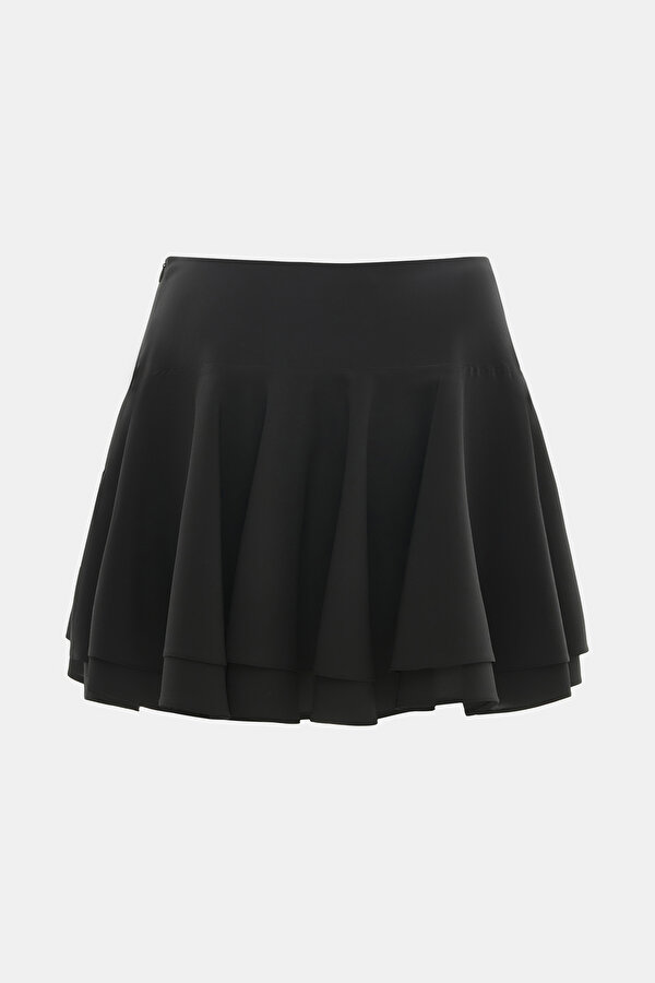 BLACK PLEATED SHORT SKIRT 6