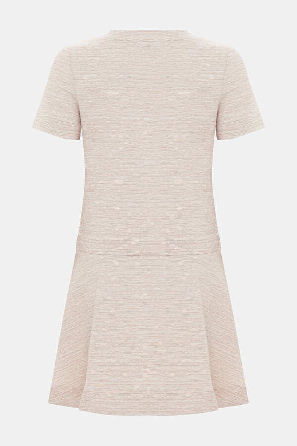 ECRU SHORT SLEEVE ABOVE THE KNEE DRESS 7