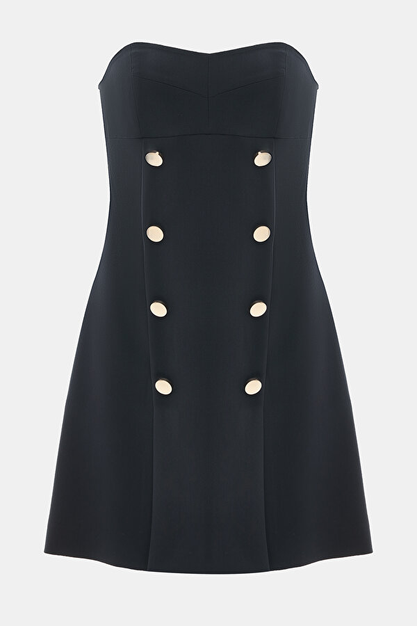NAVY BLUE SLEEVELESS ABOVE THE KNEE DRESS