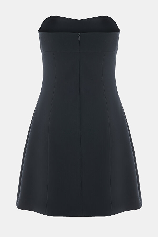 NAVY BLUE SLEEVELESS ABOVE THE KNEE DRESS 2