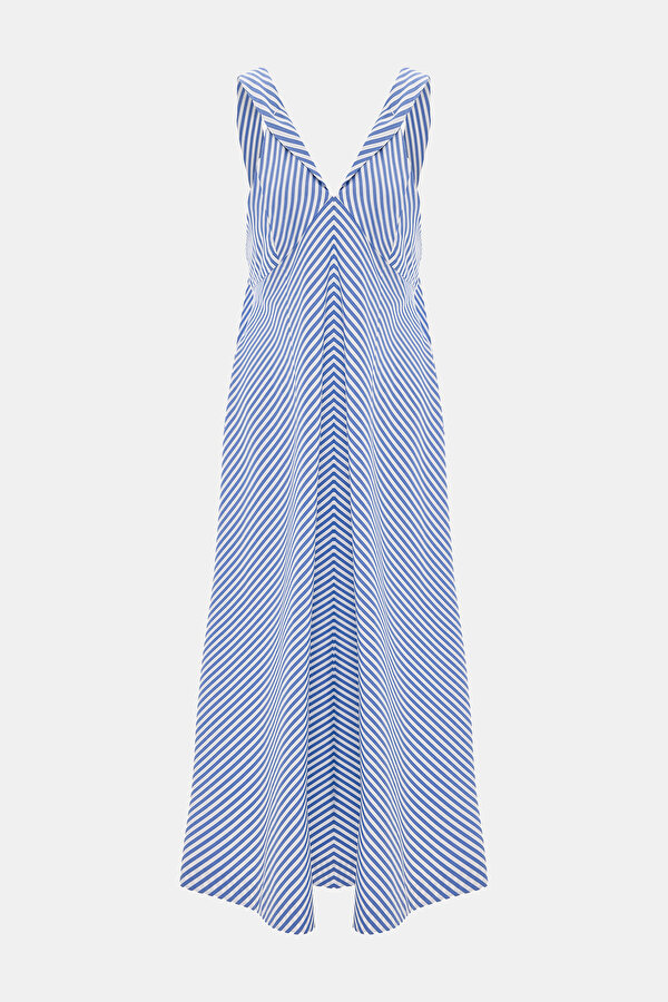 WHITE SLEEVELESS SUSPENDER MAXI DRESS 7