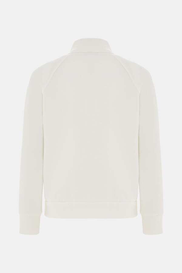 ECRU UPRIGHT COLLAR SWEATSHIRT 6