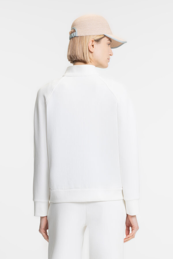 ECRU UPRIGHT COLLAR SWEATSHIRT 2
