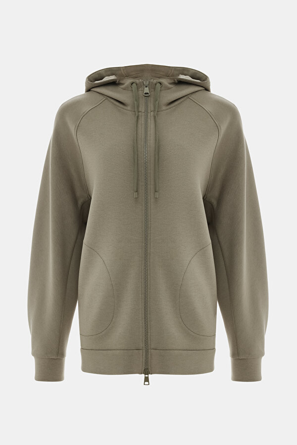 KHAKI HOODIE SWEATSHIRT