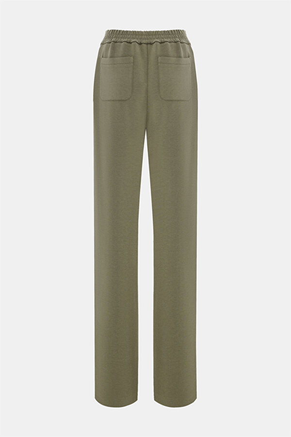KHAKI STRAIGHT CUT SPORTS TROUSERS 2