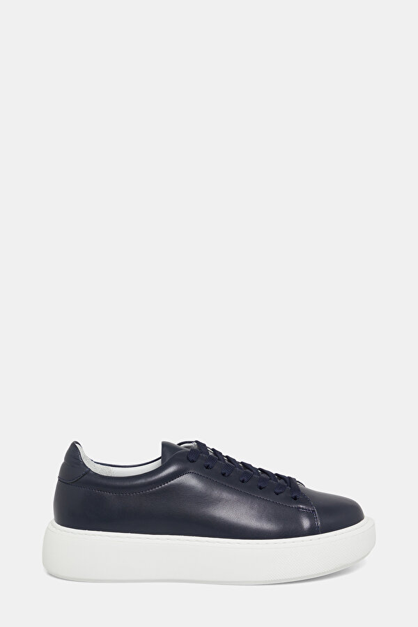 NAVY BLUE LEATHER SNEAKER