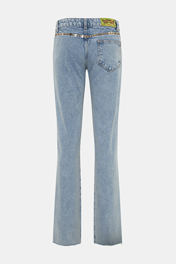 MULTİCOLOR STRAİGHT CUT JEANS TROUSERS 2