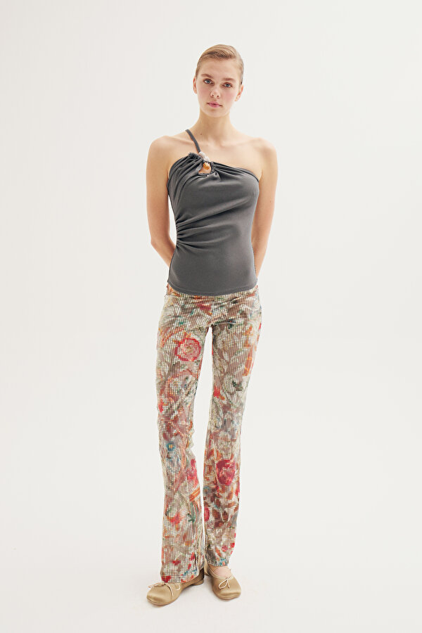 MULTICOLOR STRAIGHT CUT TROUSERS